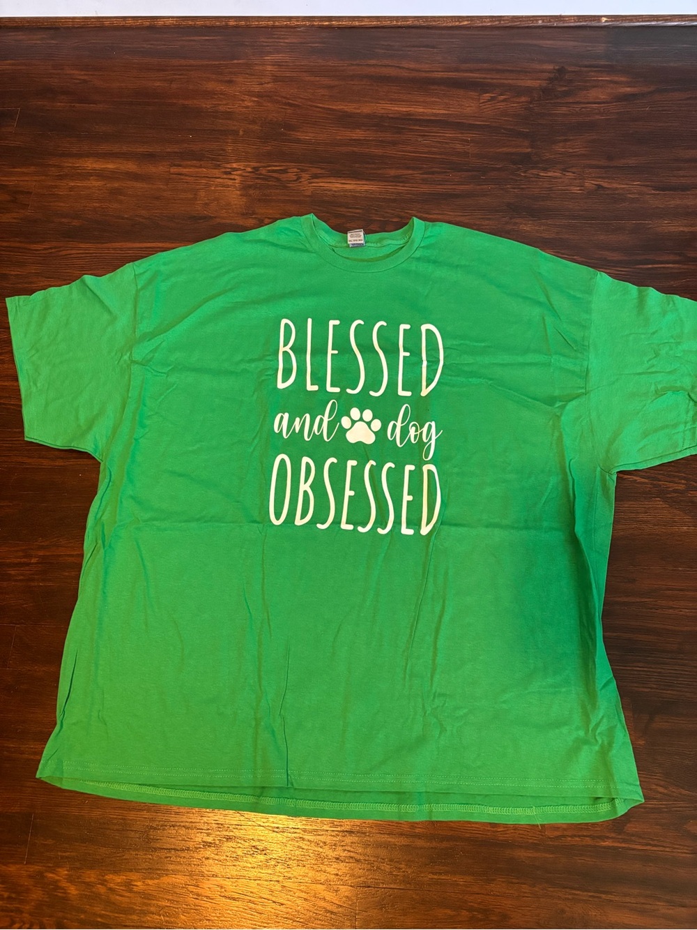 Brand New! Blessed and Dog Obsessed Green T‑Shirt